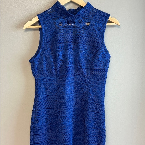Enfocus Studio Blue Lace Sleeveless Dress Women’s Size 6 – EUC - Picture 2 of 8